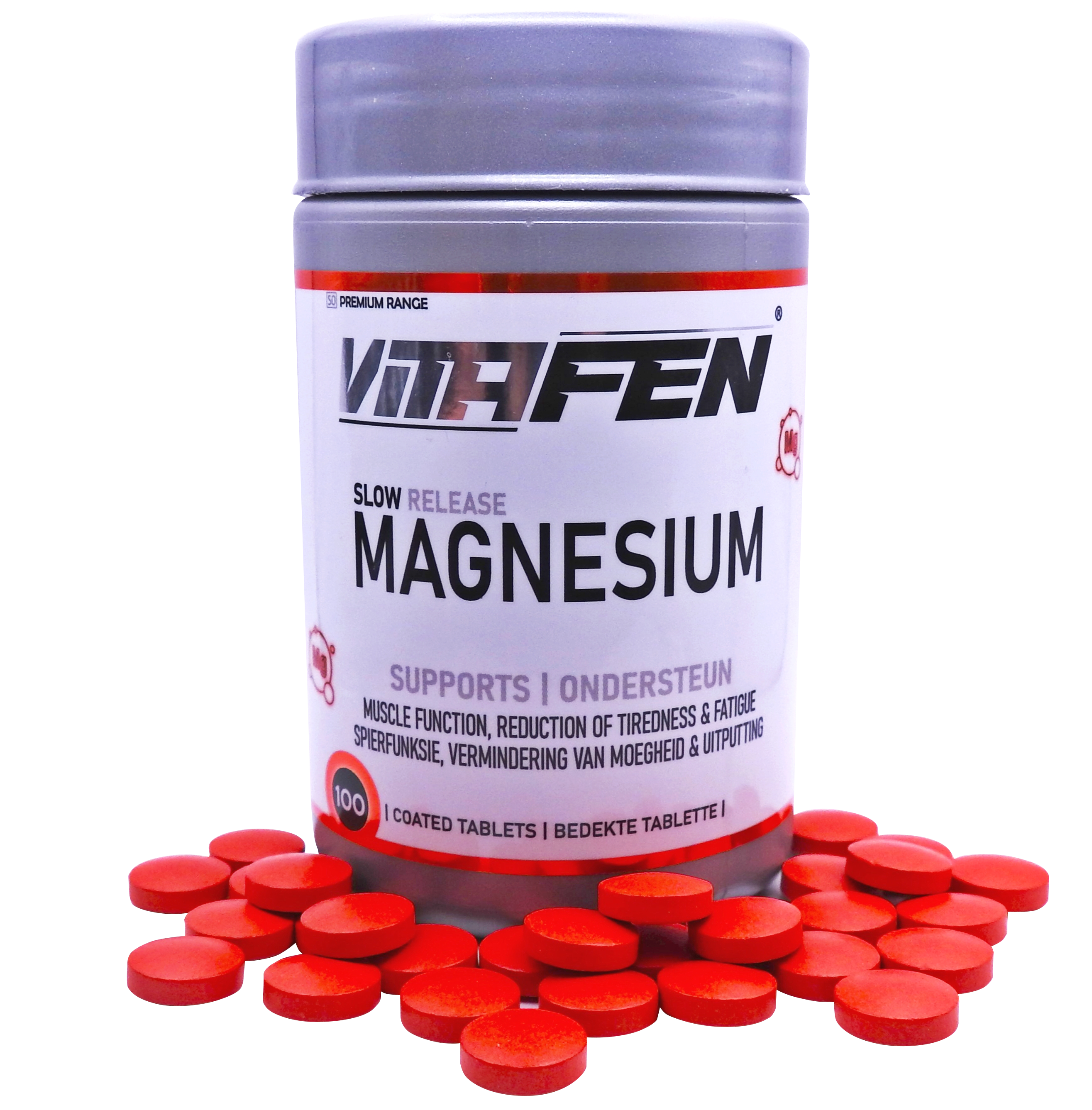 Vitafen Magnesium 100s Front with tablets