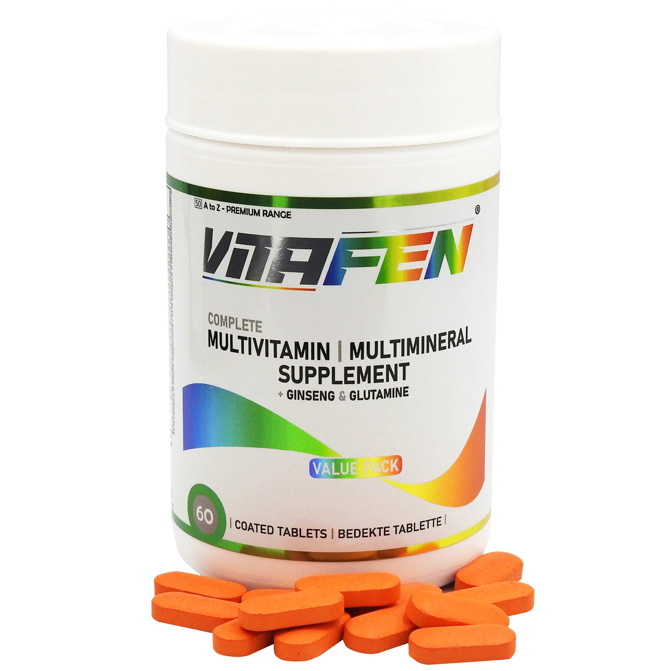 Vitafen Multivitamin & Mineral Tabs 60s FRONT with tabs copy