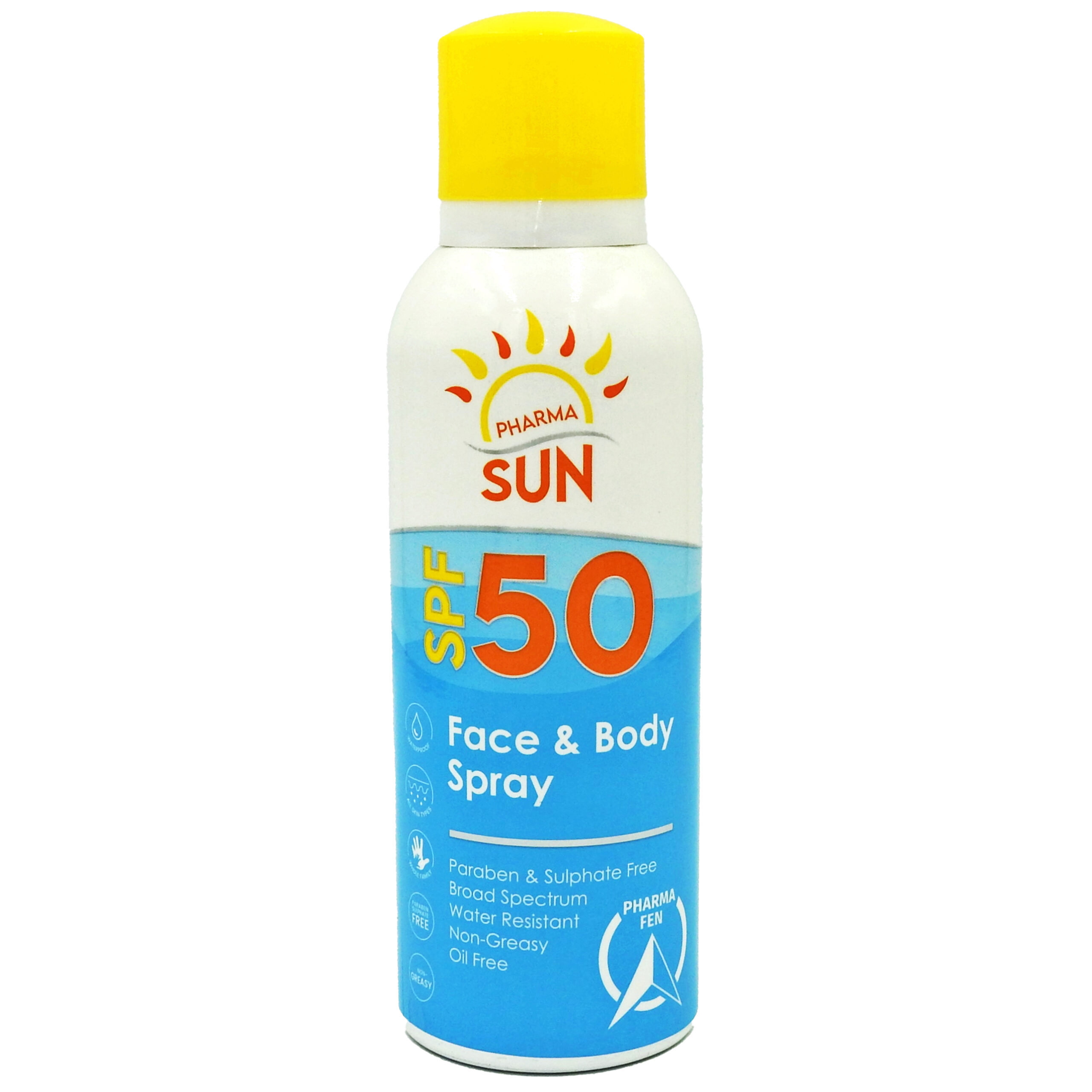 Pharmasun SPF50 spray 150ml front copy