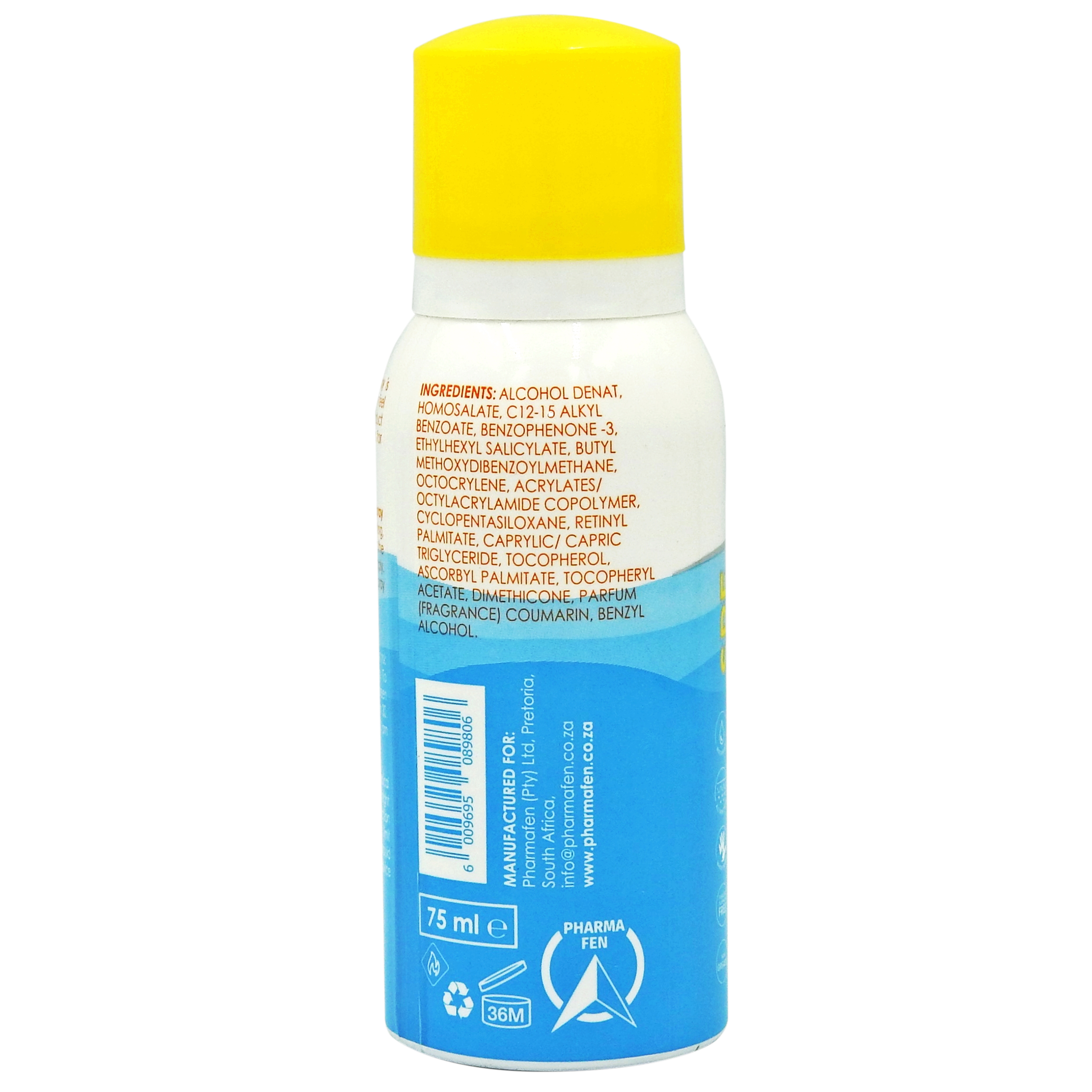 Pharmasun SPF50 spray 75ml angle 2 copy