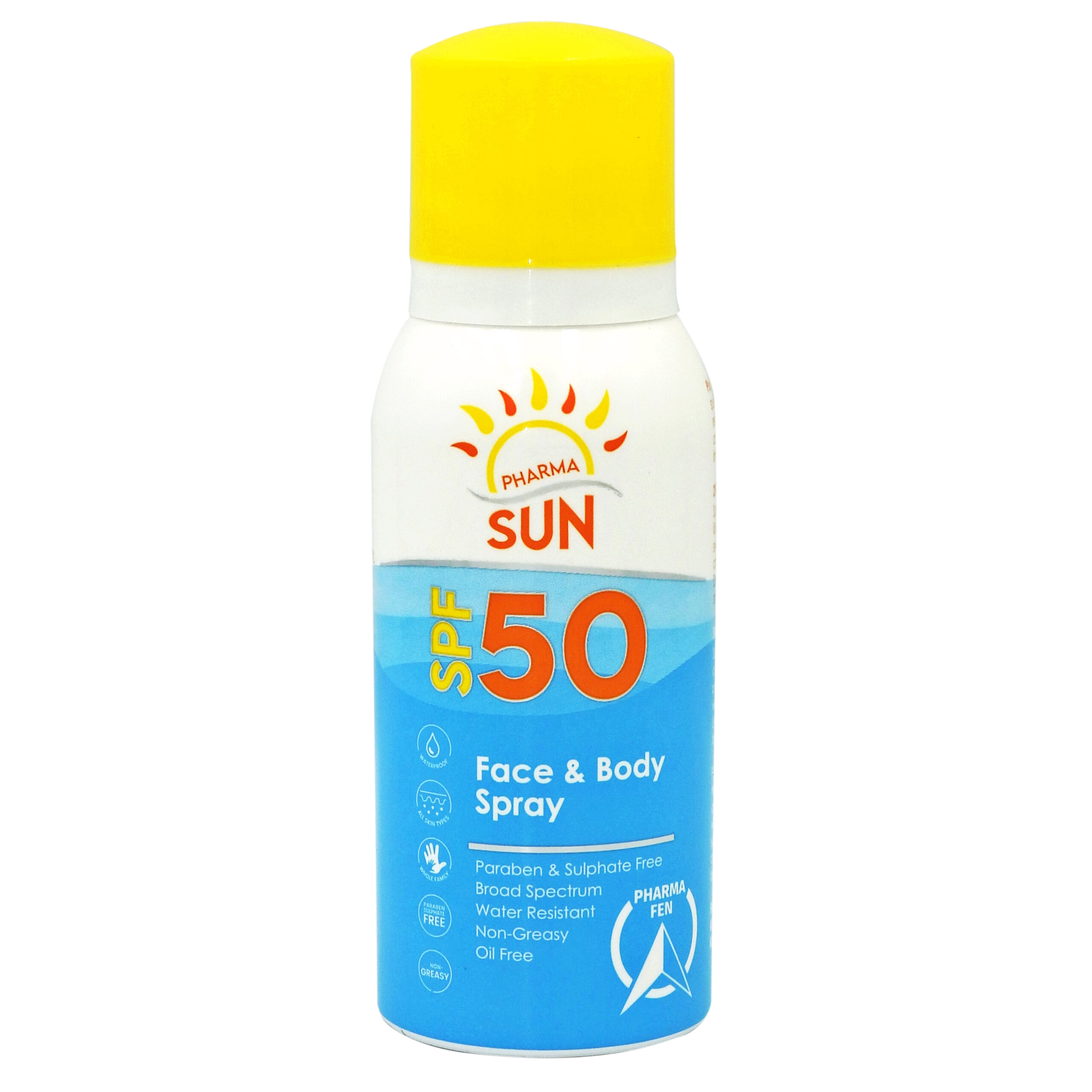 Pharmasun SPF50 spray 7ml front copy